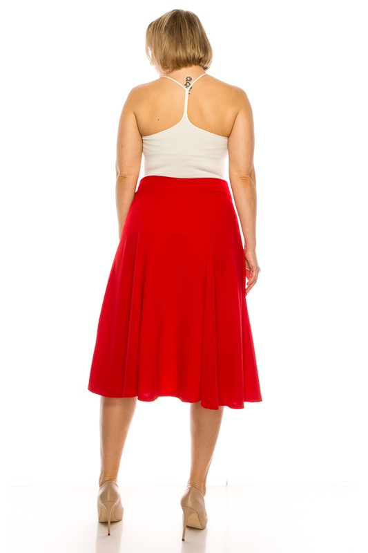 A LINE MIDI SKIRT