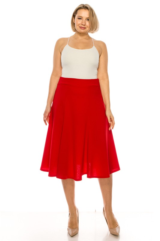 A LINE MIDI SKIRT