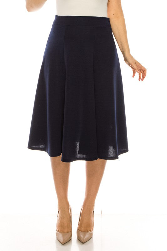 A LINE MIDI SKIRT