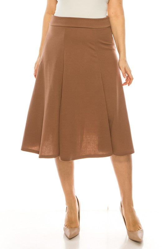 A LINE MIDI SKIRT