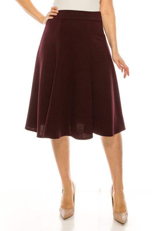 A LINE MIDI SKIRT