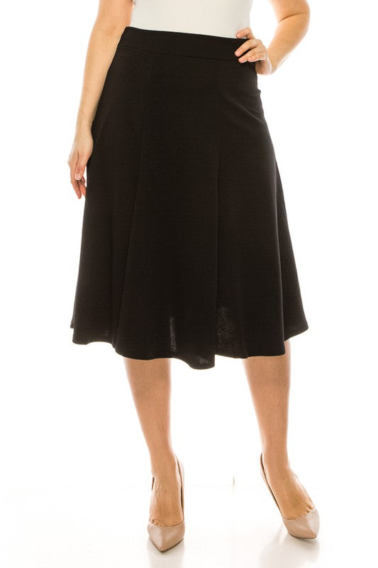 A LINE MIDI SKIRT