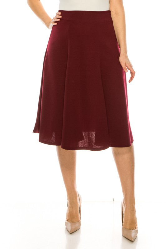 A LINE MIDI SKIRT