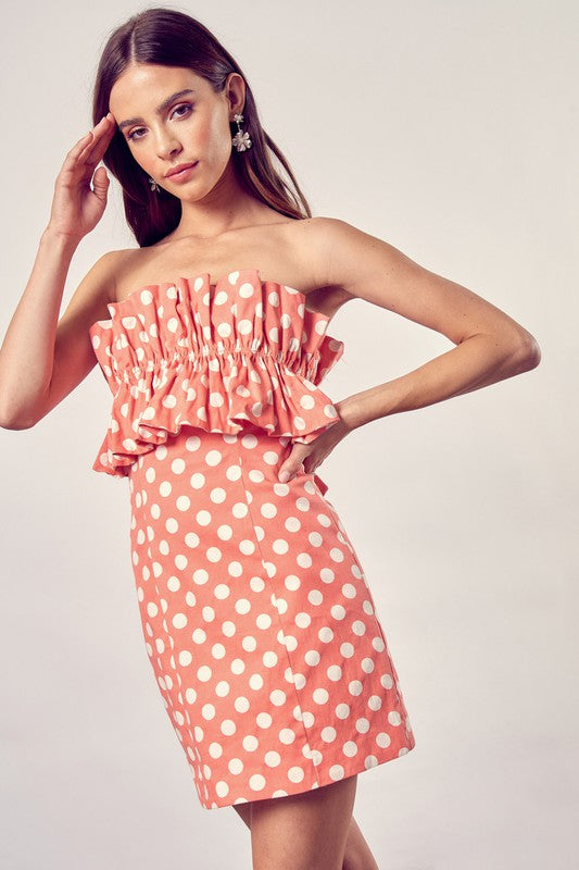 RUFFLE POLKA DOT DRESS