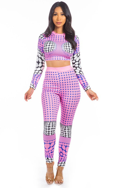 PRINTED PANT SET