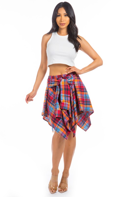 KERCHIEF HEM MINI SKIRT