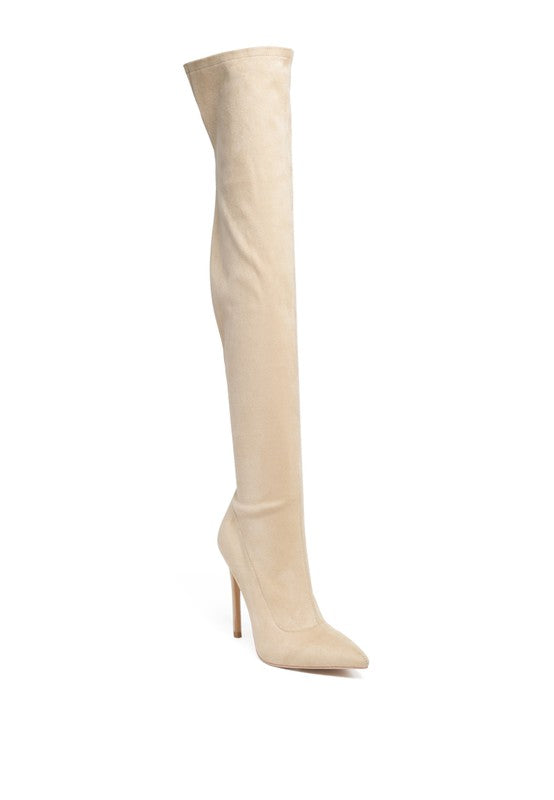 TILERA STRETCH OVER THE KNEE STILETTO BOOTS