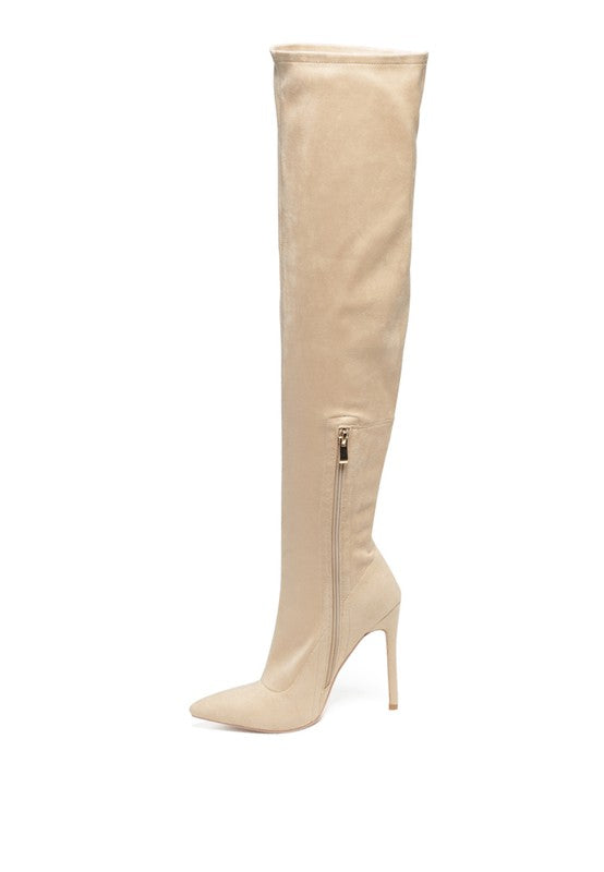 TILERA STRETCH OVER THE KNEE STILETTO BOOTS