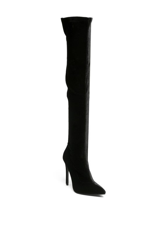 TILERA STRETCH OVER THE KNEE STILETTO BOOTS