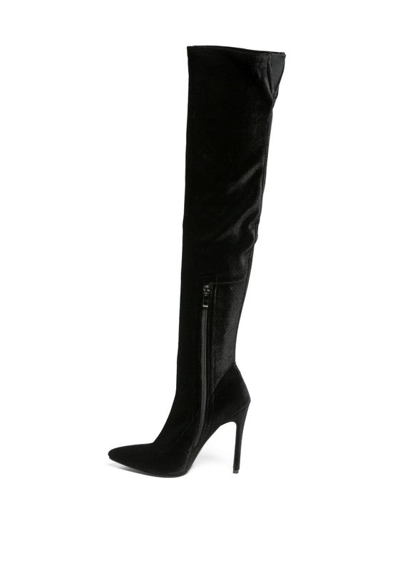 TILERA STRETCH OVER THE KNEE STILETTO BOOTS