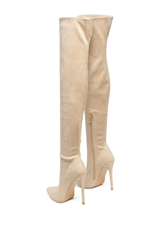 TILERA STRETCH OVER THE KNEE STILETTO BOOTS