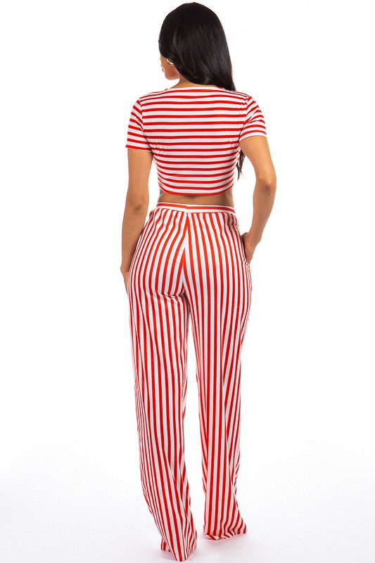 STRIPED PANT SET