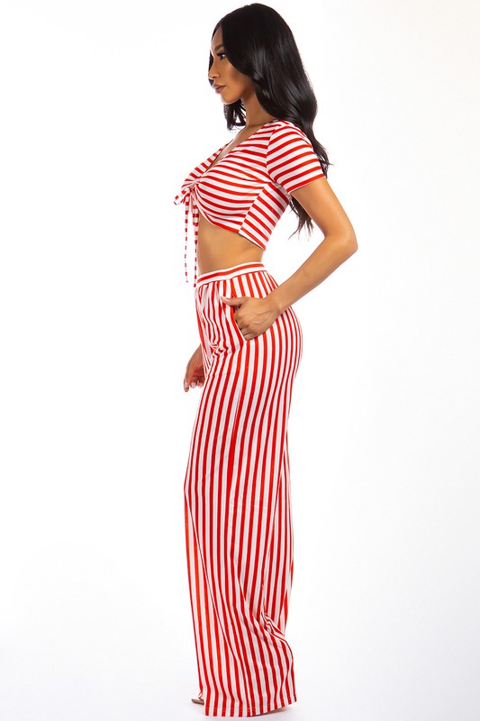 STRIPED PANT SET