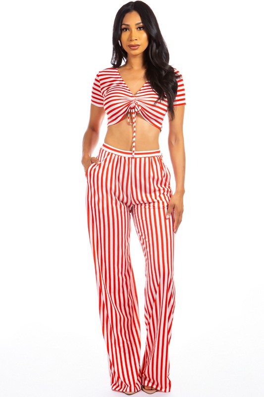 STRIPED PANT SET