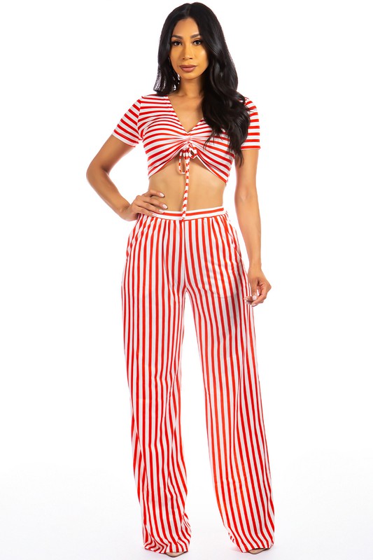 STRIPED PANT SET