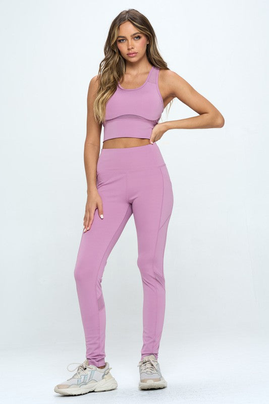 TWO PIECE ACTIVEWEAR SET WITH CUT OUT DETAIL