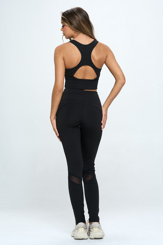 TWO PIECE ACTIVEWEAR SET WITH CUT OUT DETAIL