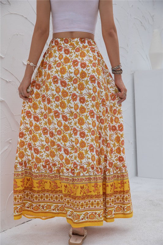 PRINTED MAXI SKIRT