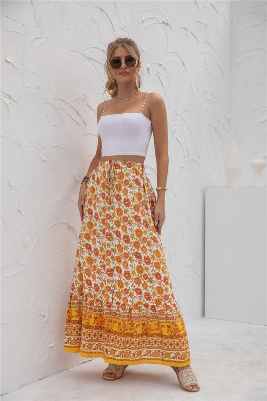 PRINTED MAXI SKIRT