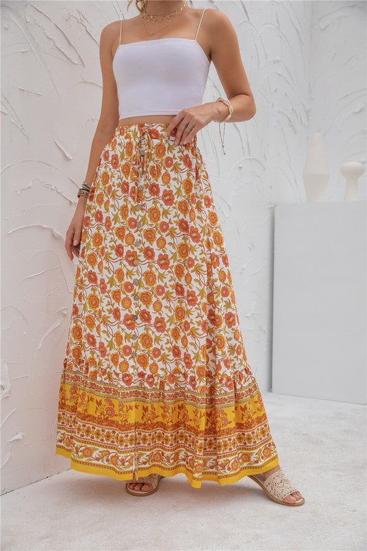 PRINTED MAXI SKIRT