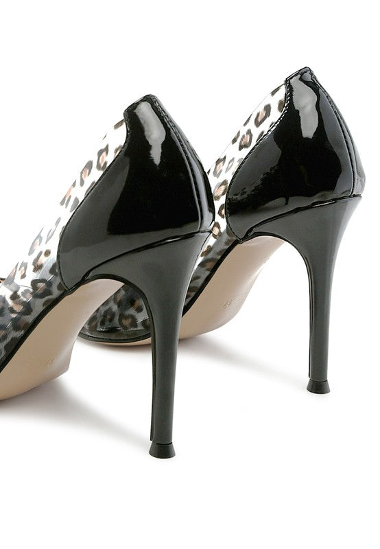 CANDACE CLEAR STILETTO PUMPS