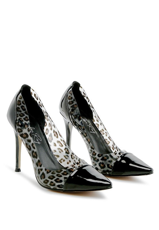 CANDACE CLEAR STILETTO PUMPS