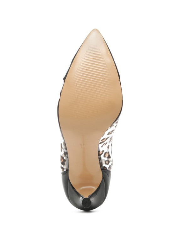 CANDACE CLEAR STILETTO PUMPS