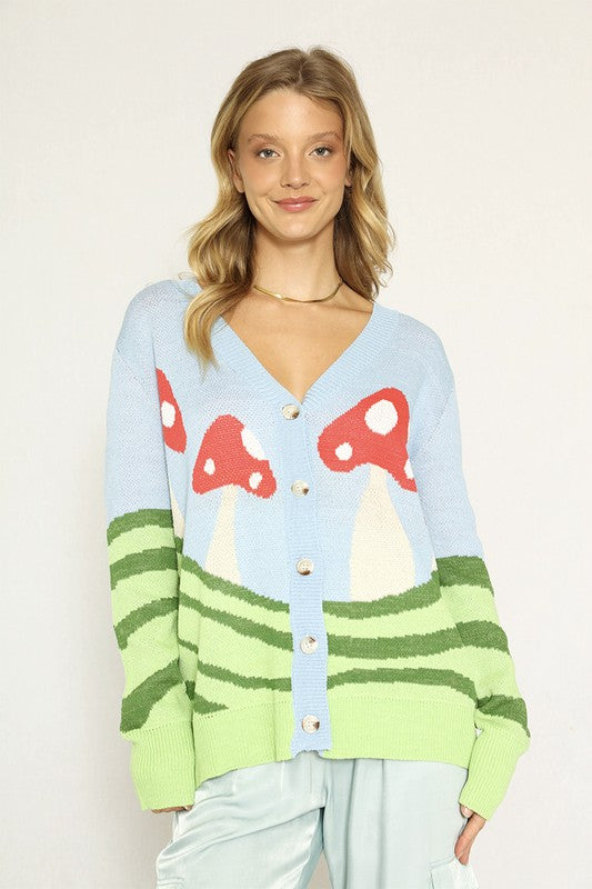 MUSHROOM FIELD CARDIGAN