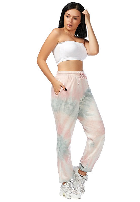 TYE-DYE CORAL JOGGERS