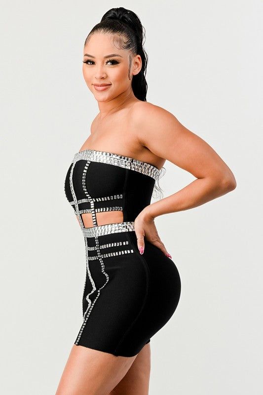 ATHINA  CONNECT THE BEADS TUBE BANDAGE DRESS