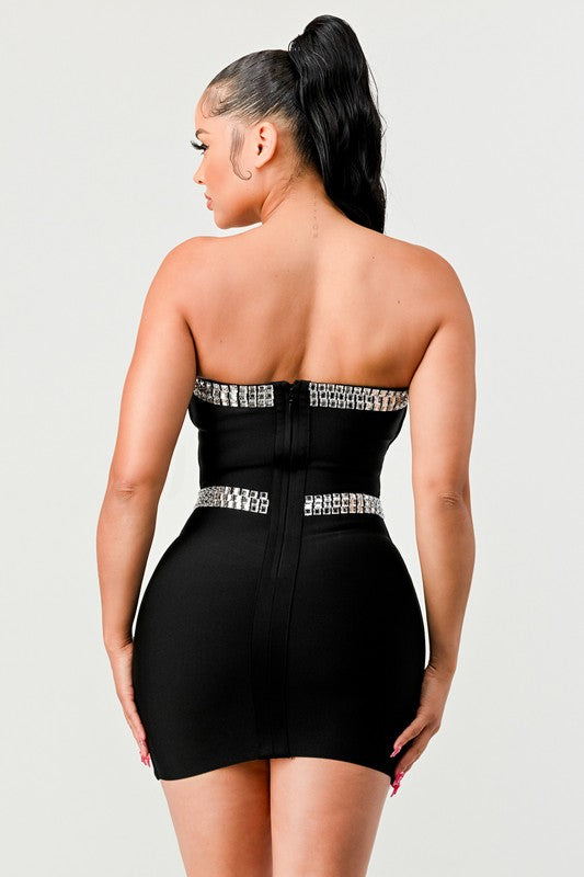 ATHINA  CONNECT THE BEADS TUBE BANDAGE DRESS