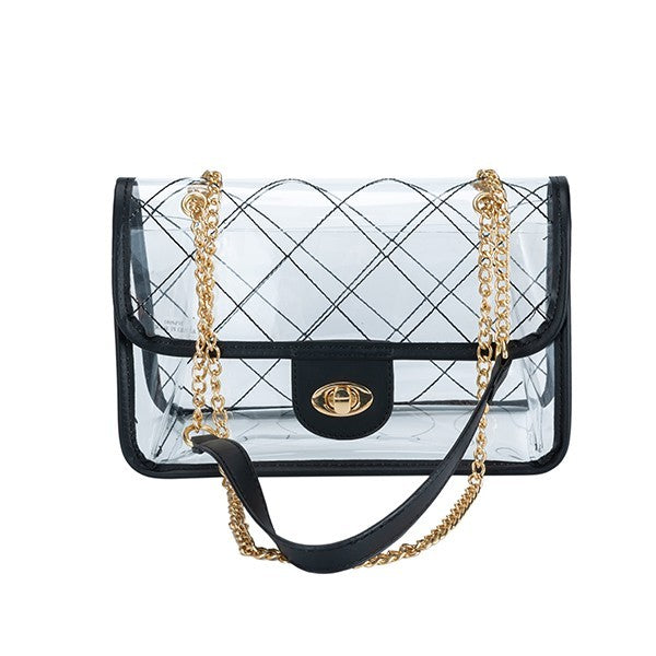 QUILTED CLEAR PVC BAG