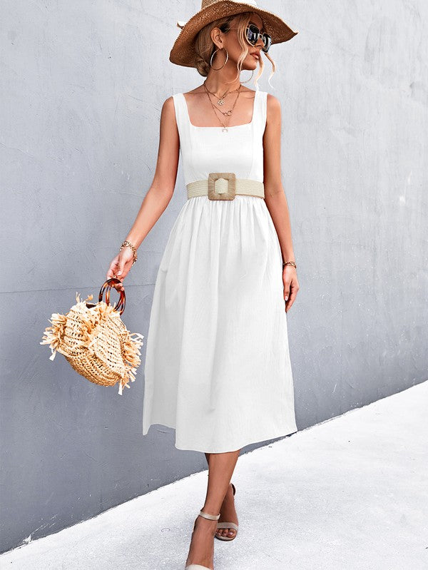 A LINE MIDI DRESS