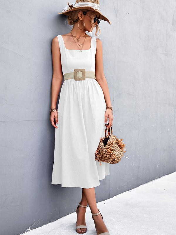 A LINE MIDI DRESS