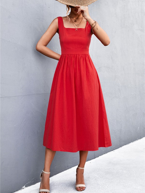 A LINE MIDI DRESS