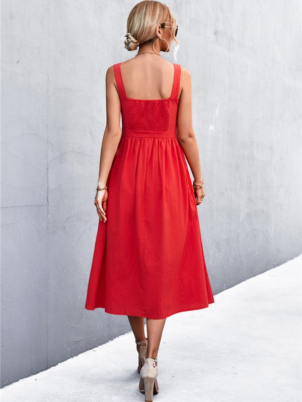 A LINE MIDI DRESS