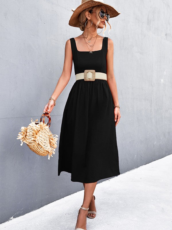 A LINE MIDI DRESS