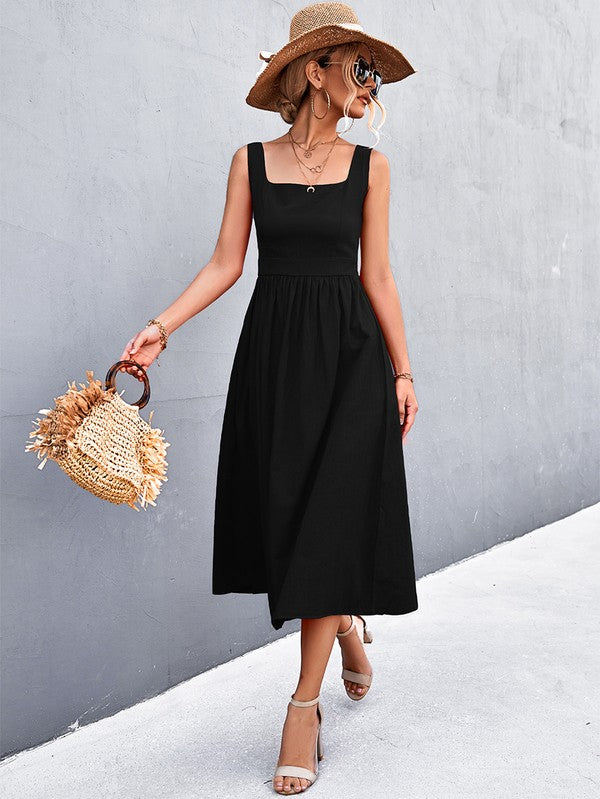 A LINE MIDI DRESS