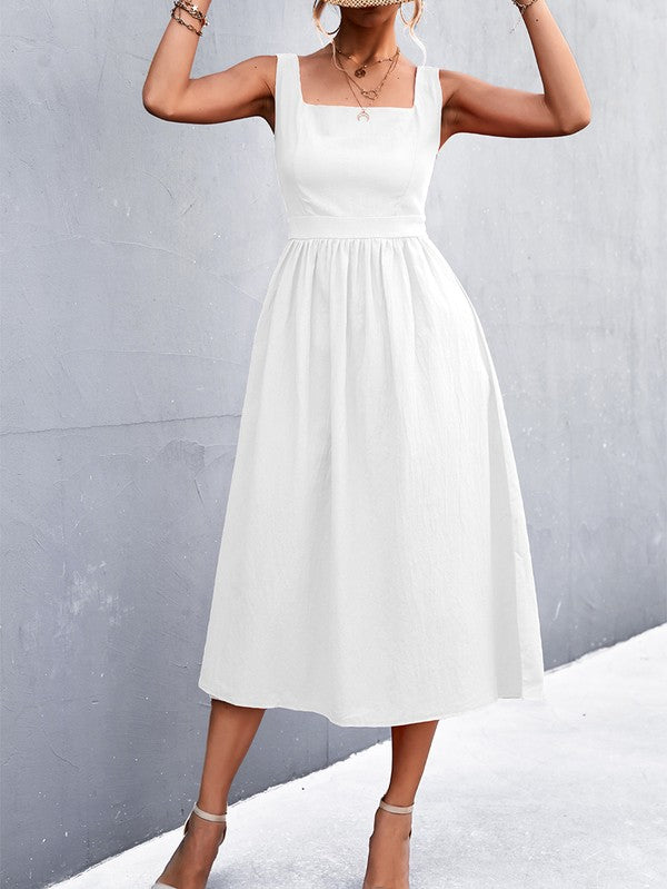 A LINE MIDI DRESS