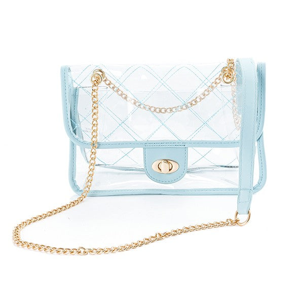 QUILTED CLEAR PVC BAG