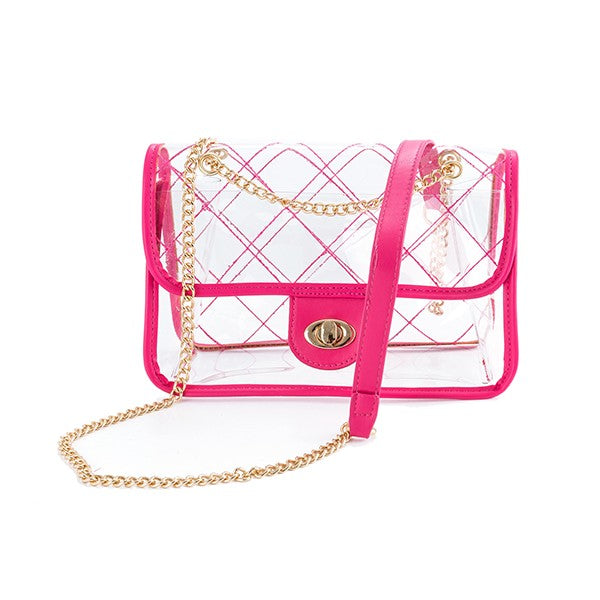 QUILTED CLEAR PVC BAG