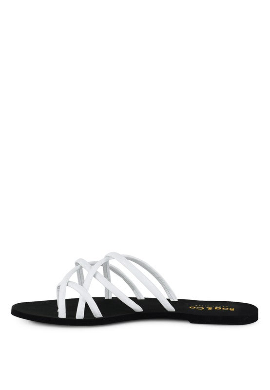 SWEETIN STRAPPY FLAT SLIP ON SANDALS