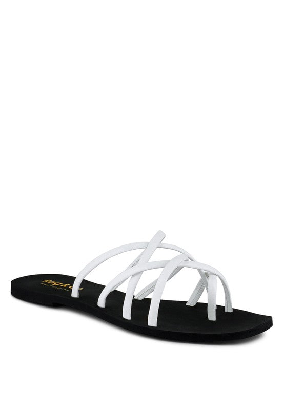 SWEETIN STRAPPY FLAT SLIP ON SANDALS