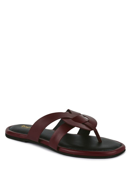 ANGELES FLAT SLIP ON SANDALS