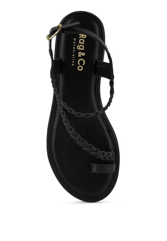 STALLONE BRAIDED FLAT SANDALS