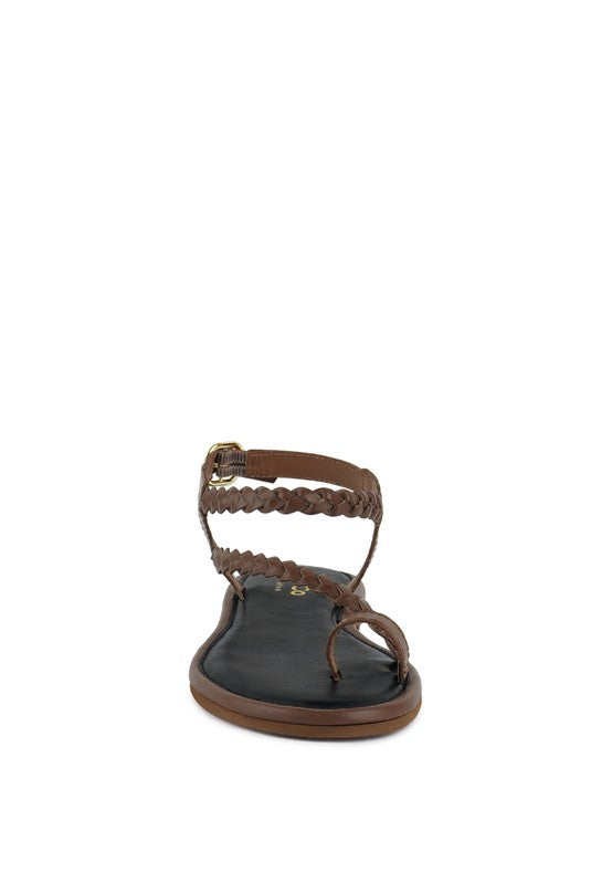 STALLONE BRAIDED FLAT SANDALS