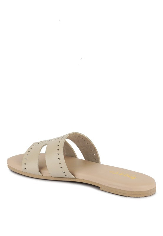 IVANKA CUT OUT SLIP ON SANDALS