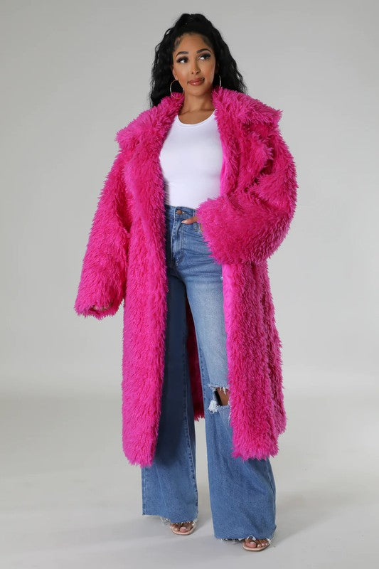 ATHINA FUZZY FUR WINTER HEAVY JACKET