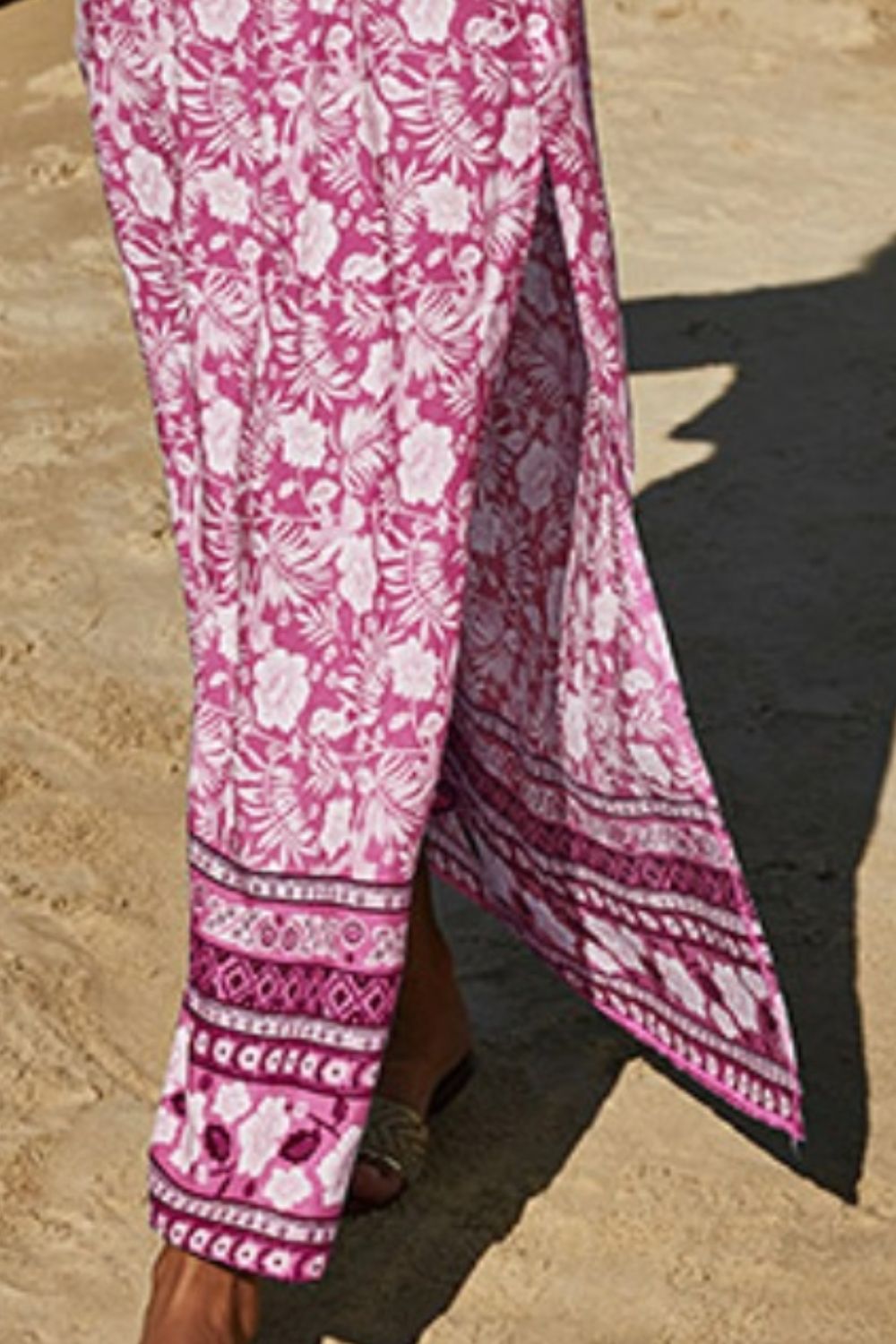 PRINTED 3/4 SLEEVE TOP AND MAXI SKIRT SET