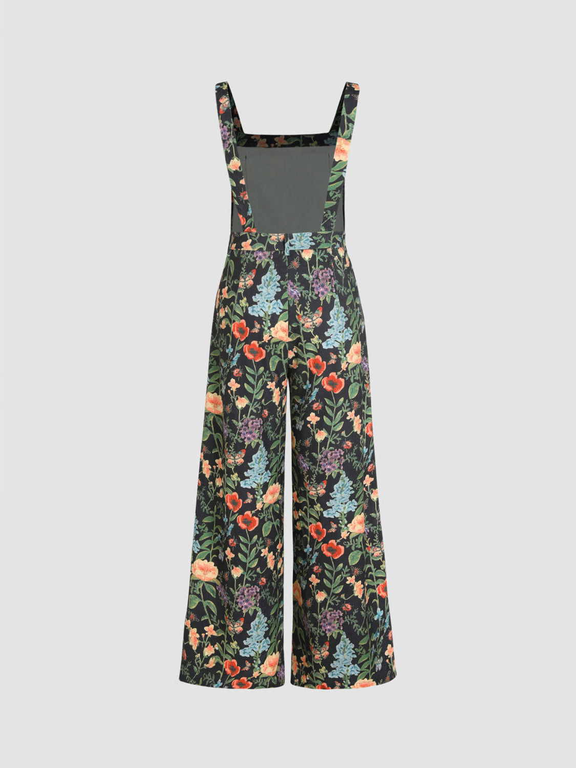 FLORAL WIDE LEG OVERALLS